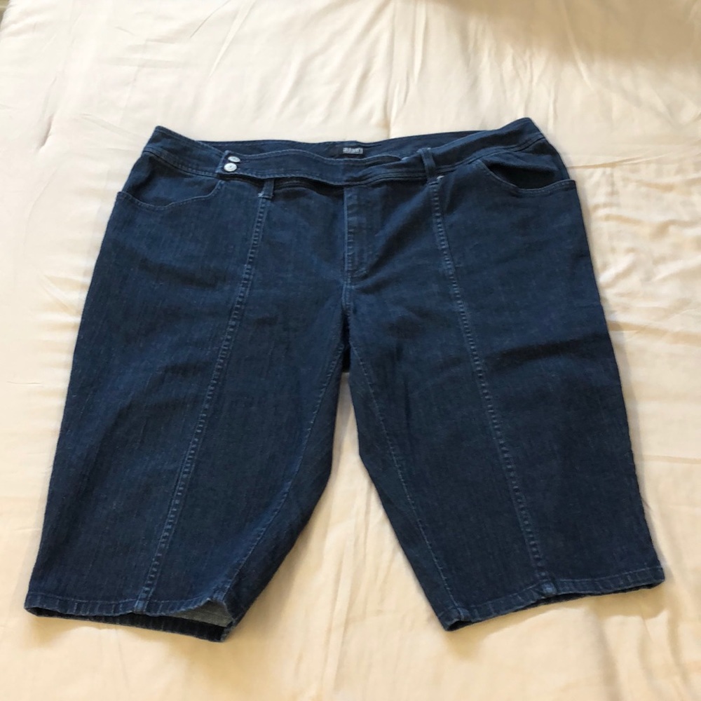 A.N.A Blue Denim Bermuda Shorts 24W - Picture 3 of 6